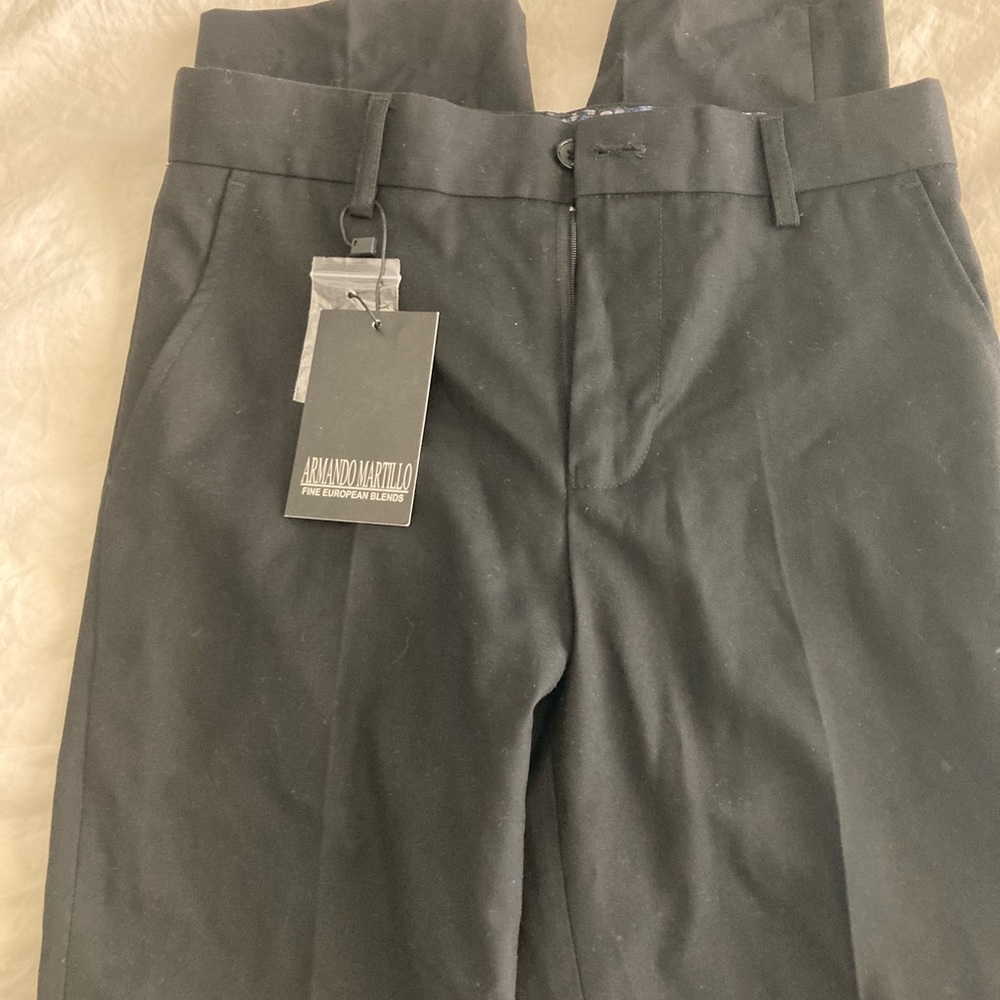 Armando Martillo Black Boys Dress Pants. Size 12. NWT.
